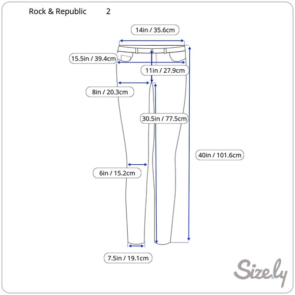 Rock& Republic womens “Kasandra “ Denim midrise 2M - Picture 8 of 8
